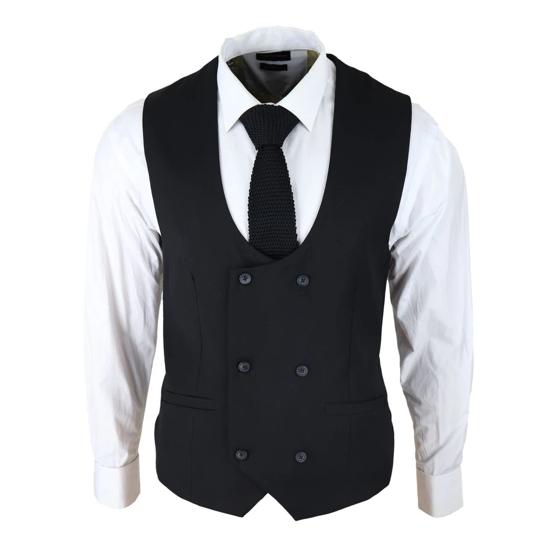 Cavani Marco Men s Double Breasted Scoop Waistcoat TruClothing