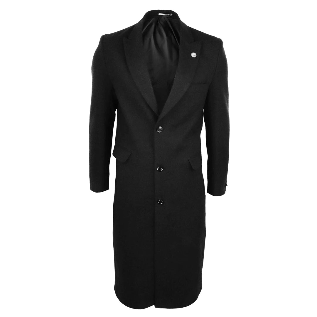 Mens full length wool overcoat best sale