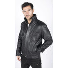 Mens Genuine Leather Bomber Jacket Leather Classic Vintage Style Casual Regular Fit-TruClothing