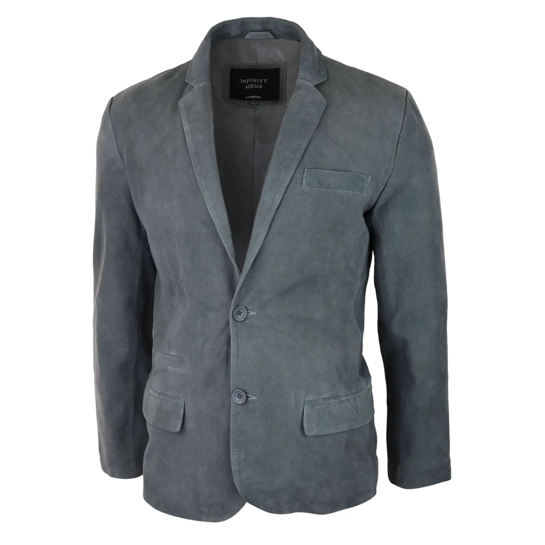Mens suede 2025 blazer sale