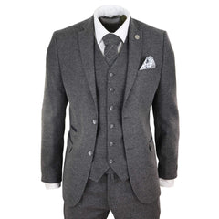 Mens Grey Wool Suit-TruClothing
