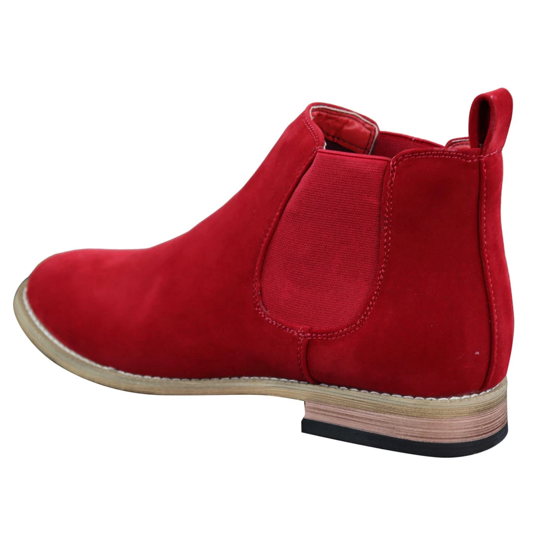 Men s Italian Suede Slip On Ankle Boots Chelsea TruClothing