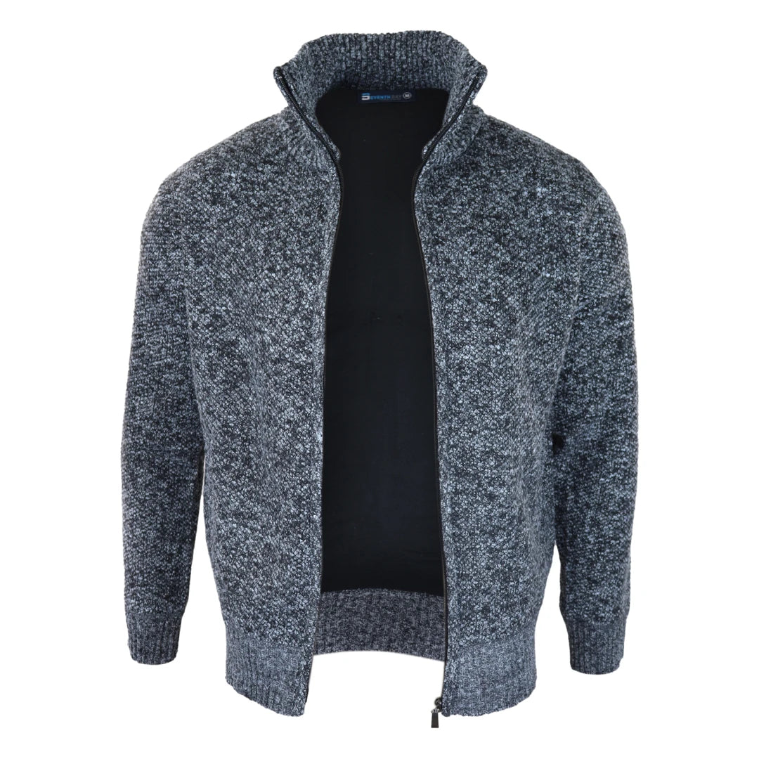 Men s Jumper Jacket Fur Cardigan Knitted TruClothing