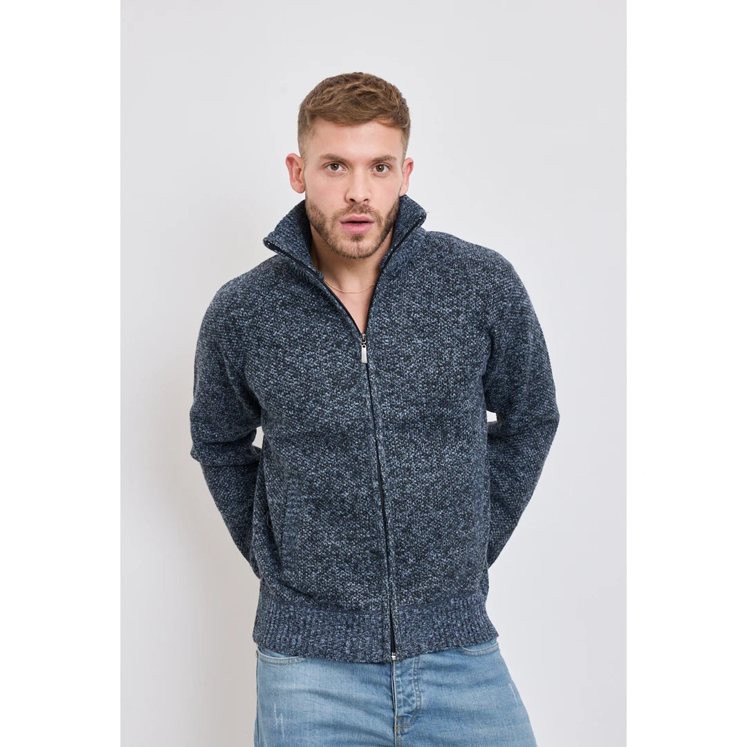 Men's Jumper Jacket Fur Cardigan Knitted