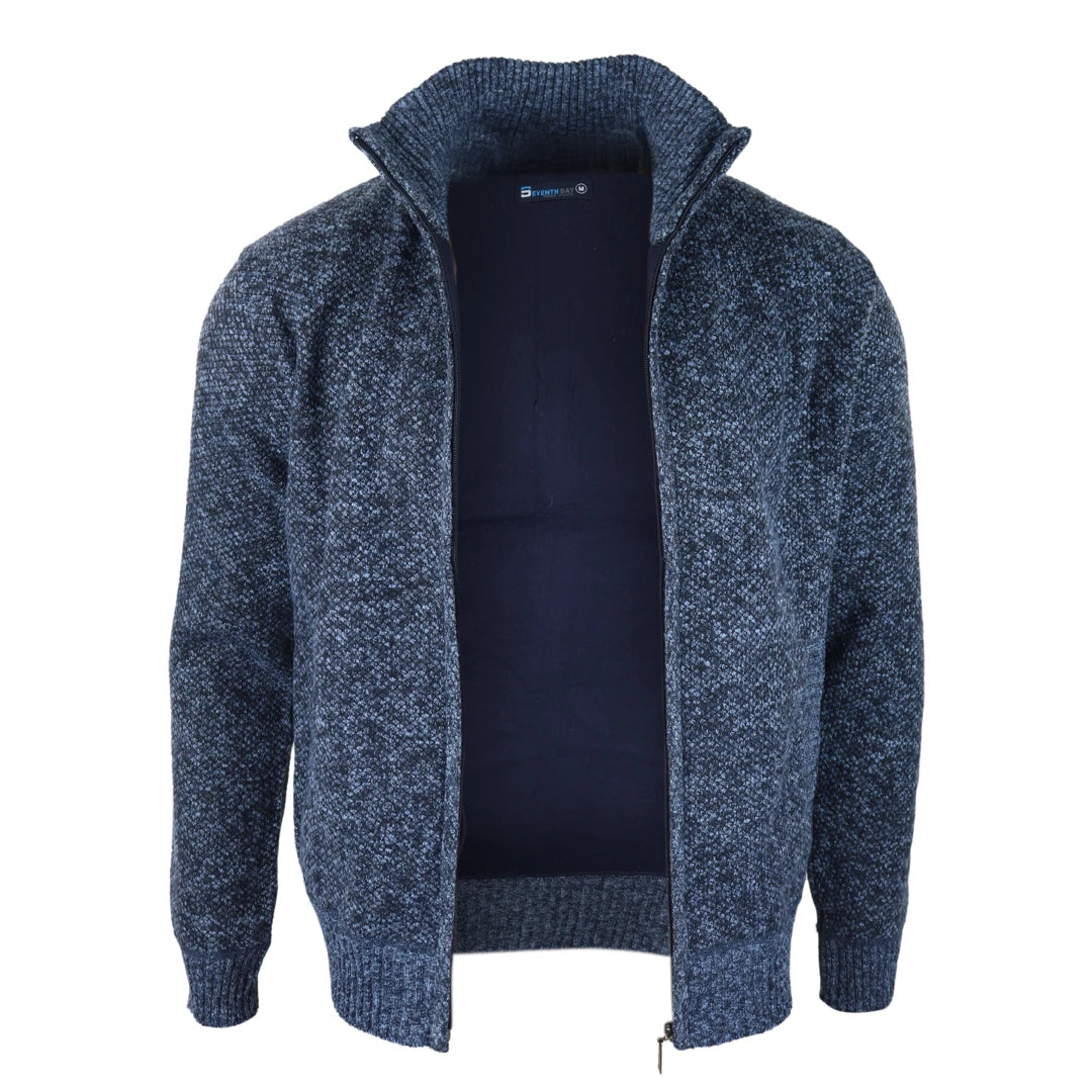 Men s Jumper Jacket Fur Cardigan Knitted TruClothing