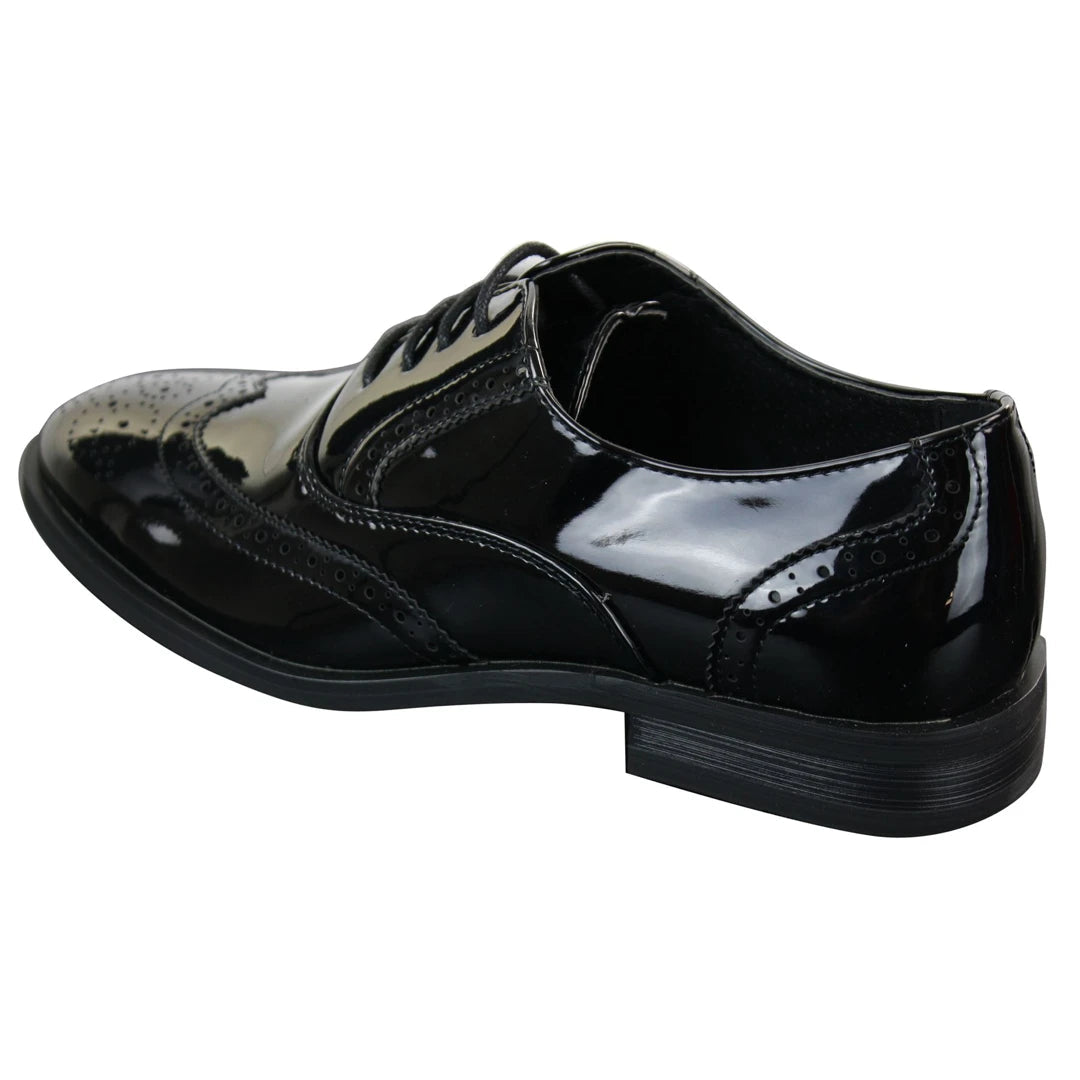 Mens red patent leather 2025 dress shoes