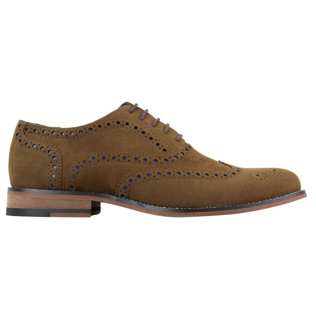 Mens suede brogues on sale