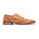 Mens Laced Brogues Shoes Classic Tailoring Black Tan Brown Vintage Formal Smart-TruClothing