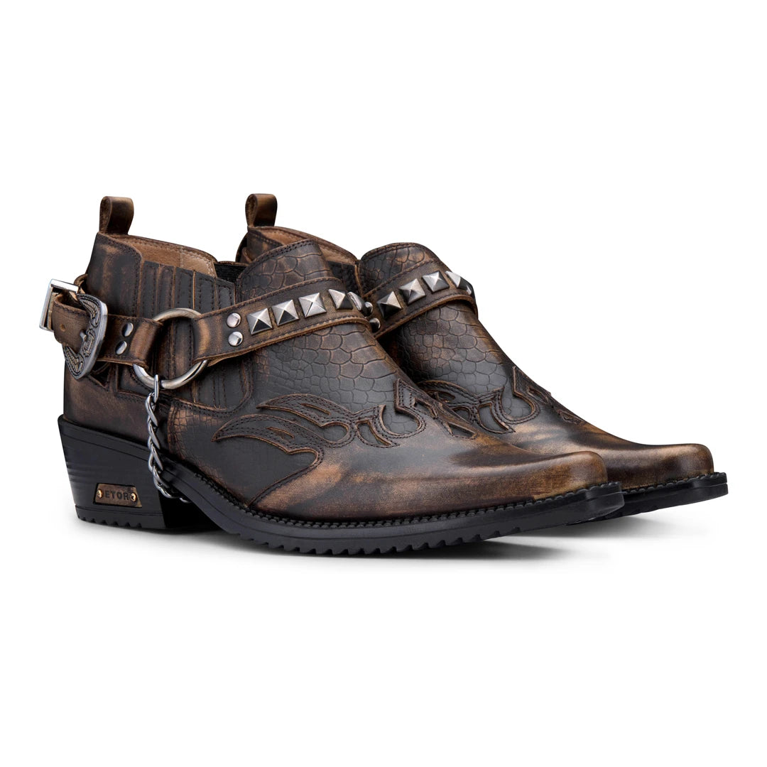 Men's Leather Cowboy Shoes-TruClothing