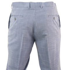 Mens Light Blue Crosshatch Trousers - Cavani Colt-TruClothing