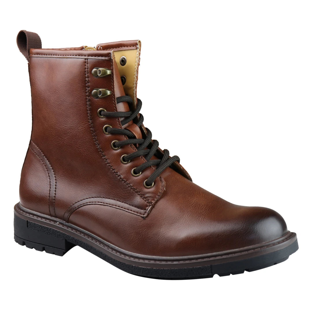 Mens Military Boots Smart Casual Blinders 1920s Retro Vintage Laced Ankle-TruClothing