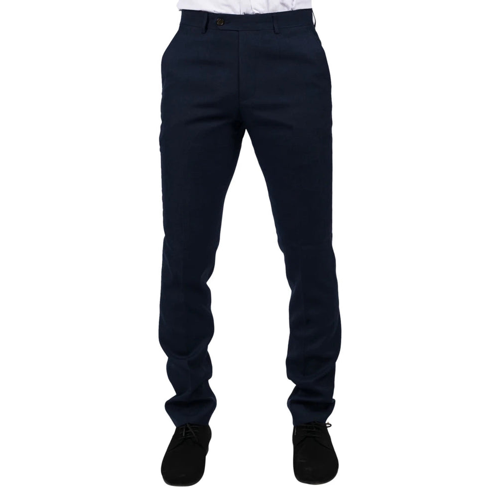 Pantalones de 3 piezas color azul marino ideal para ocasiones elegantes para hombre