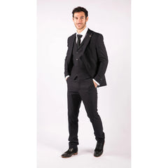 Mens Navy 3 Piece Wedding Suit-TruClothing
