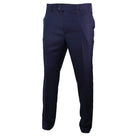 Mens Navy-Blue Pinstripe Trousers-TruClothing