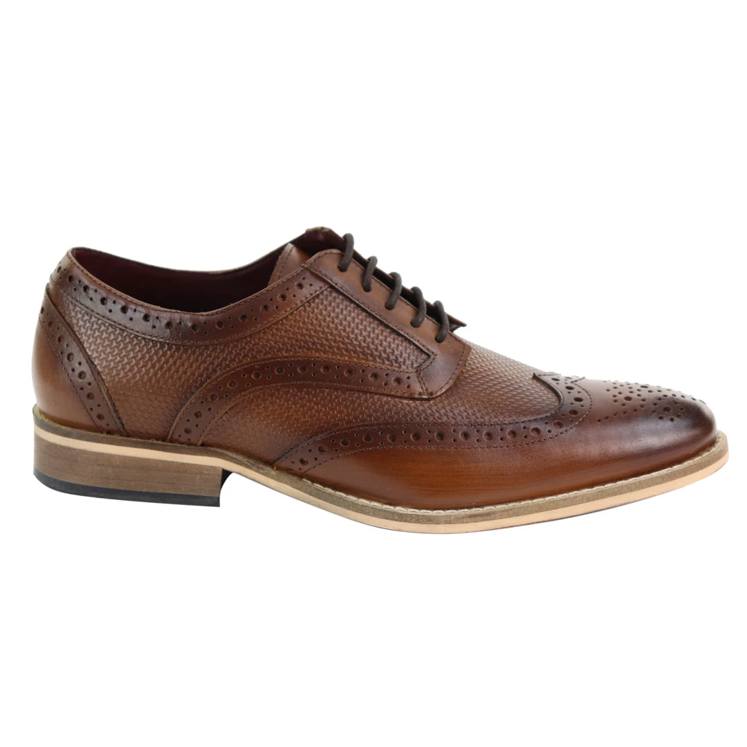Mens Oxford Shoes with Modern Pattern-TruClothing