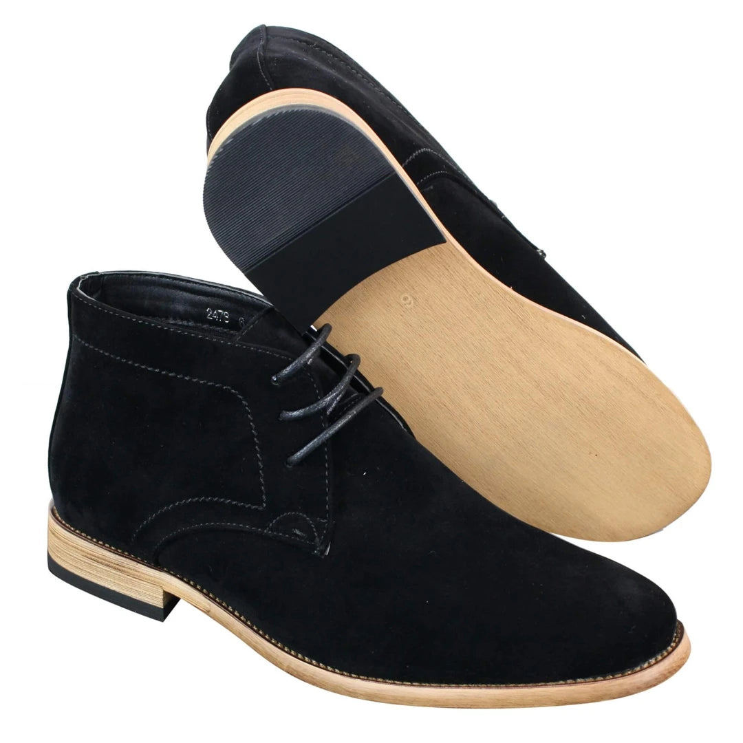 Men s Suede Laced Chukka Chelsea Boots TruClothing