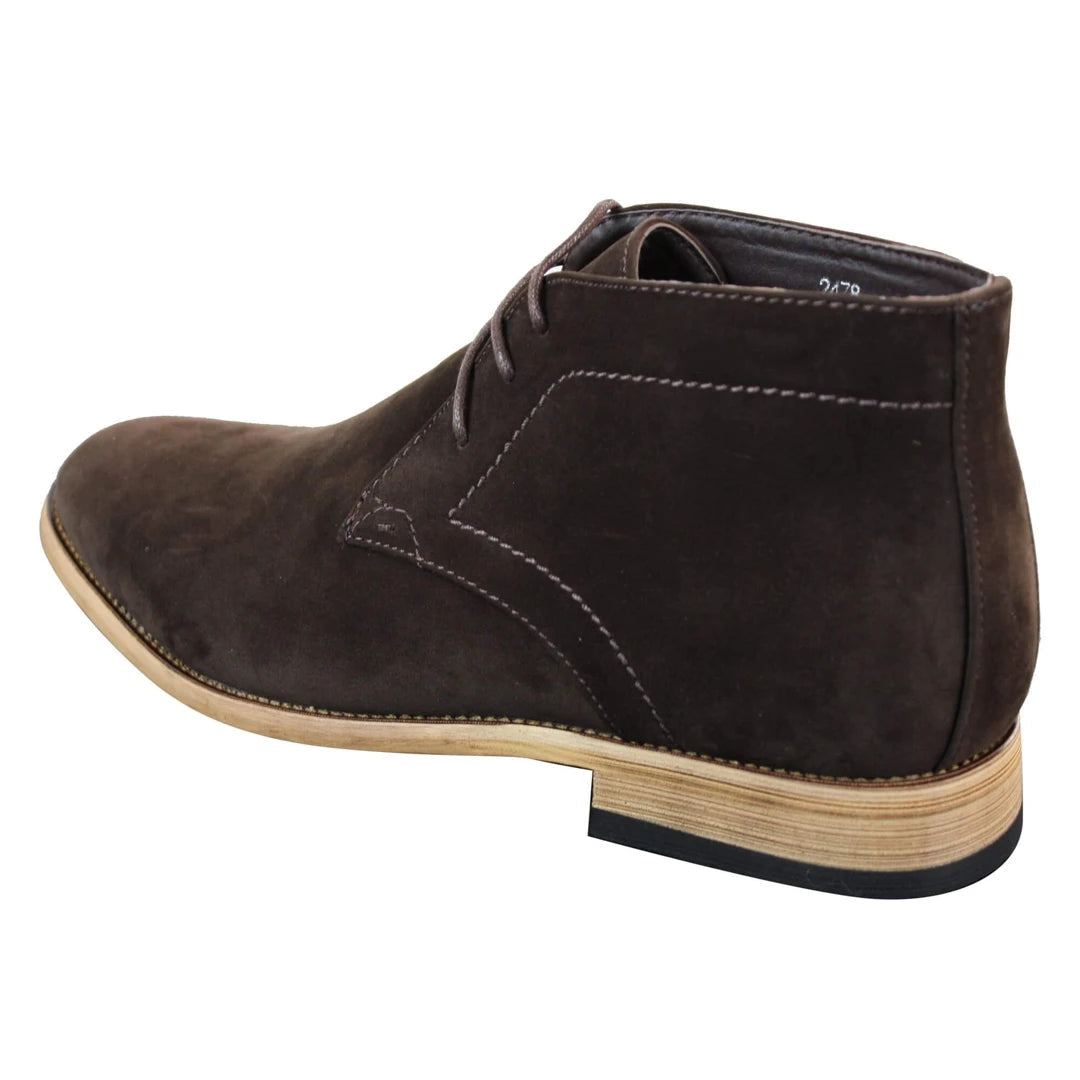 Mens PU Suede Ankle Boots-TruClothing