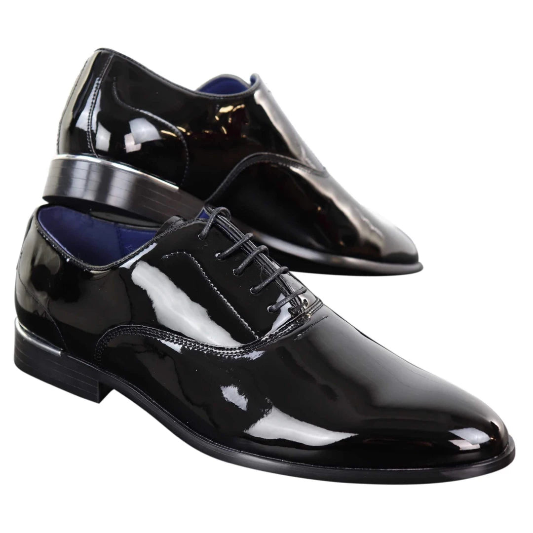 Shiny shoes black discount