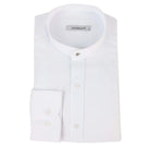 Mens Peaky Blinders Herringbone Shirt Detachable Collar Penny Button Collarless-TruClothing