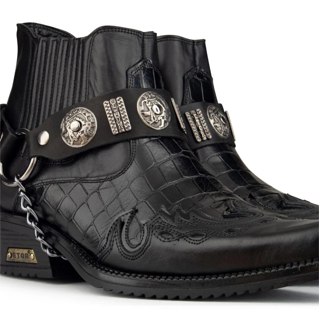 Black and 2024 gold boots mens