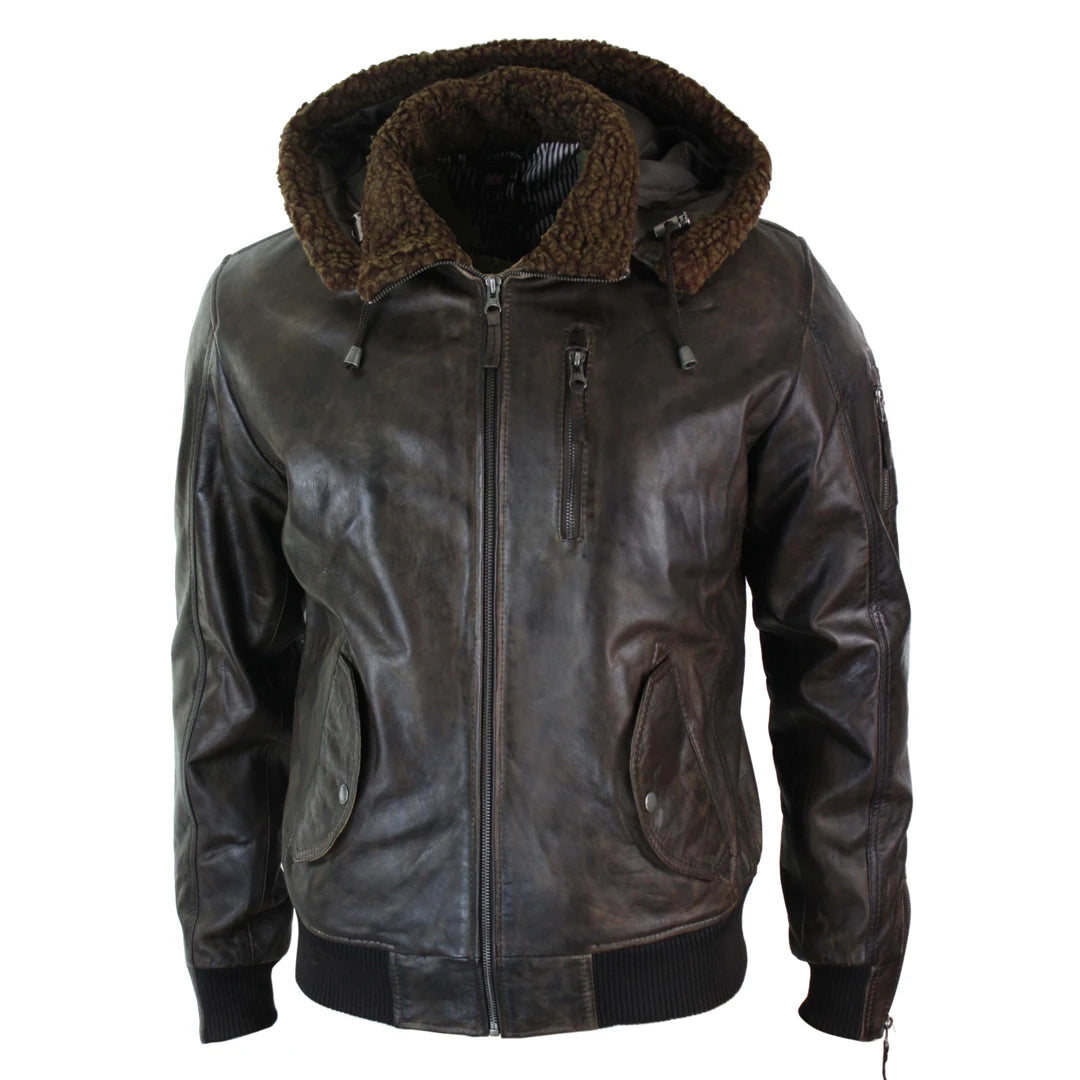 Mens real cheap fur bomber jacket