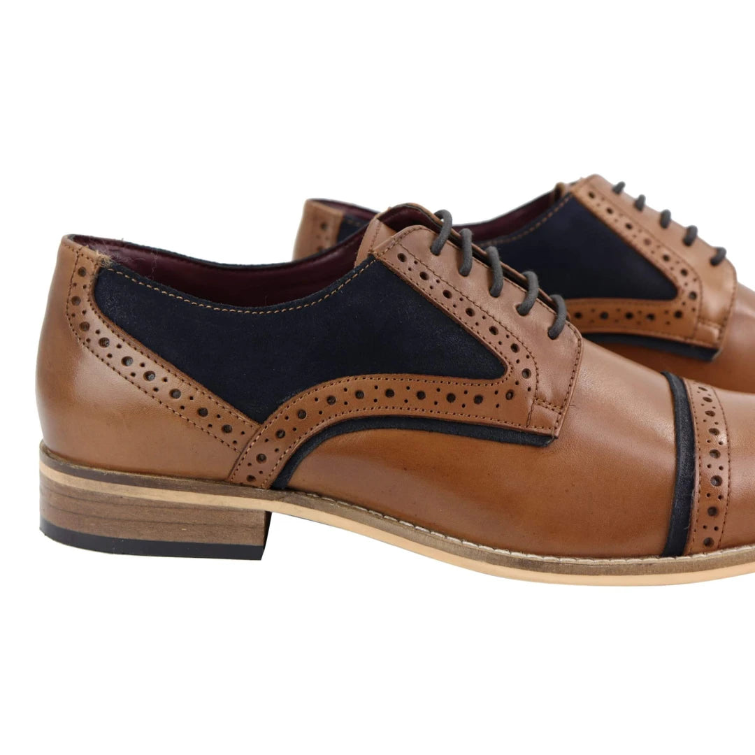 Cavani Naples Men s Leather Suede Brogues Shoes Classic TruClothing