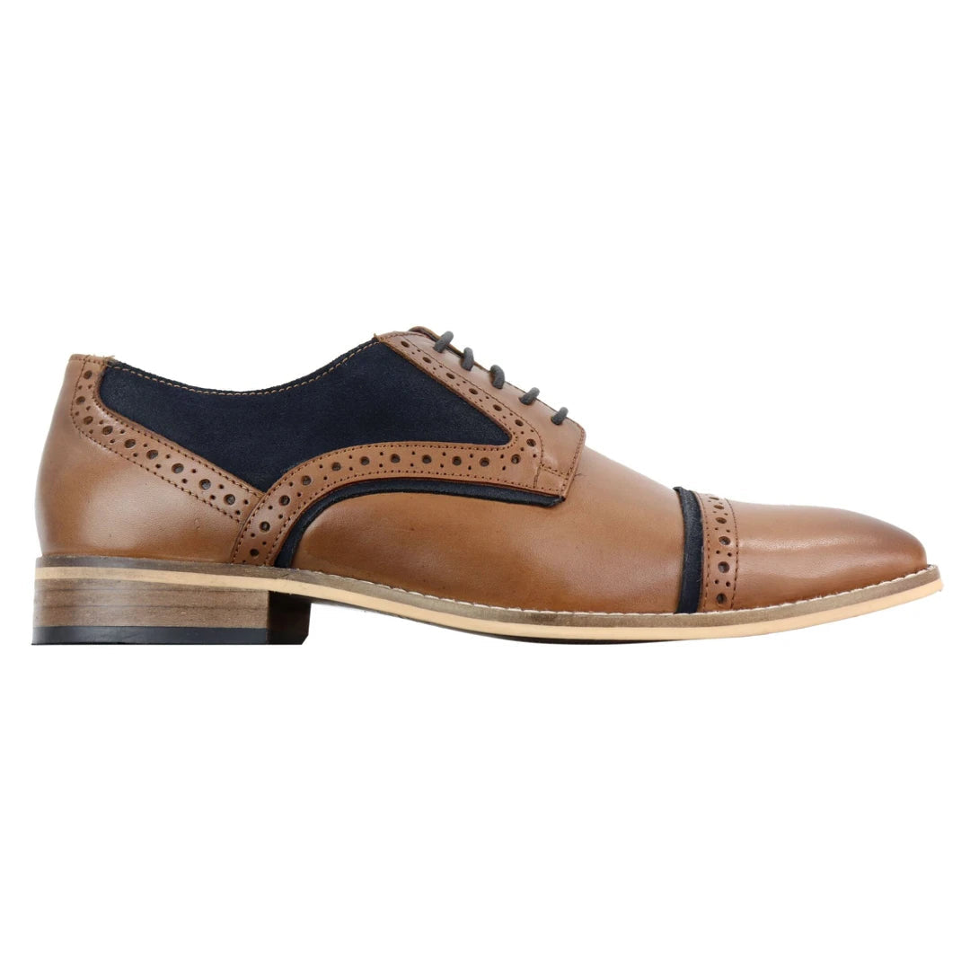 Cavani Naples Men s Leather Suede Brogues Shoes Classic