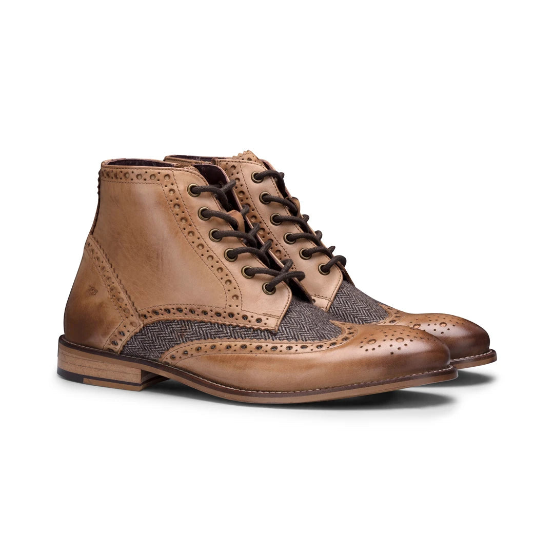Suede brogue boots mens on sale