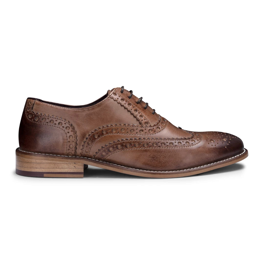 Real leather brogues discount