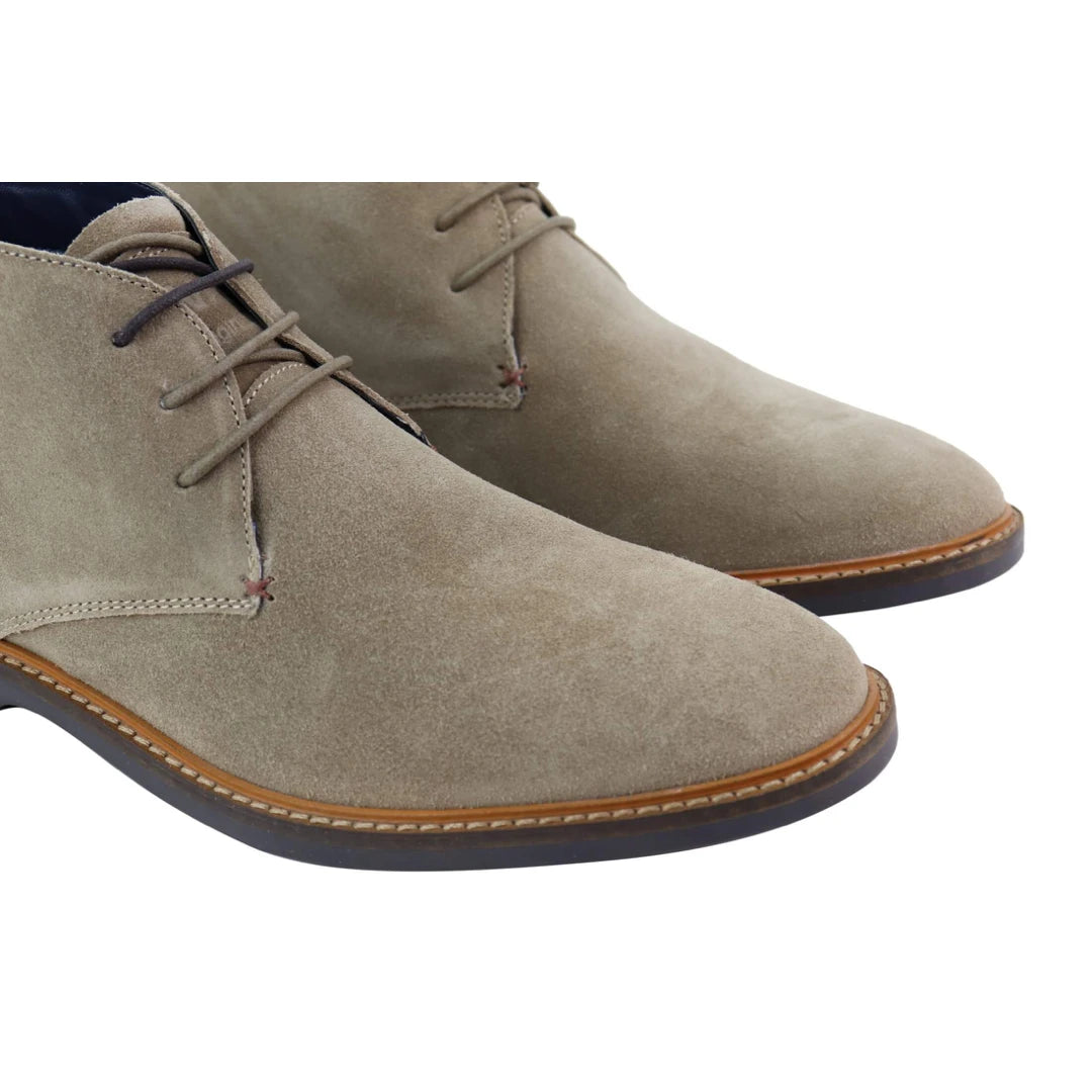Mens Real Suede Italian Slip On Ankle Boots Smart Casual Desert Chelsea Dealer-TruClothing