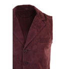 Mens Real Suede Leather Tan Brown Black Smart Casual Gilet Waistcoat Vintage Retro-TruClothing