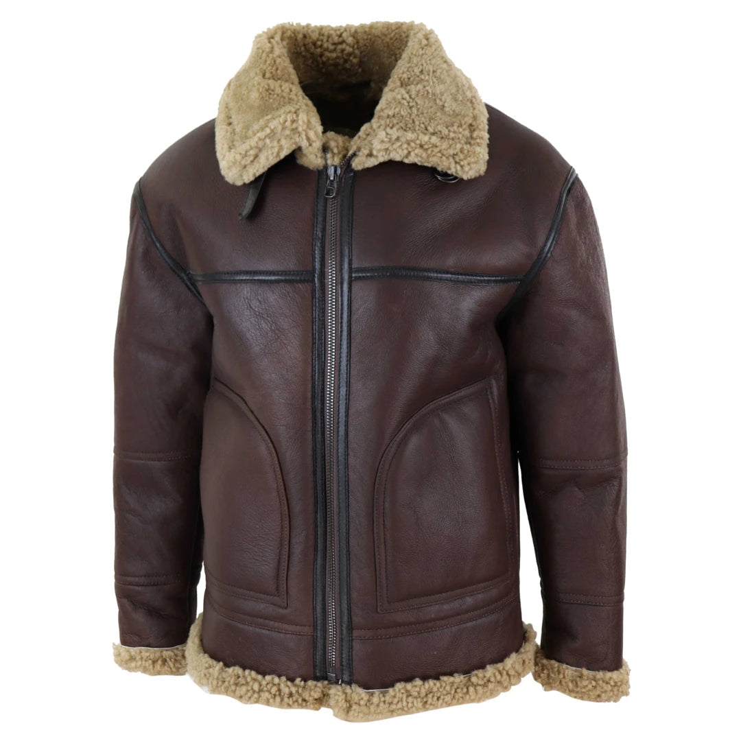Blouson aviateur en peau de mouton et bomber en peau de mouton Infinity TruClothing
