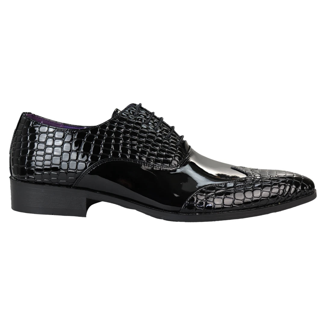 Mens shiny black loafers online