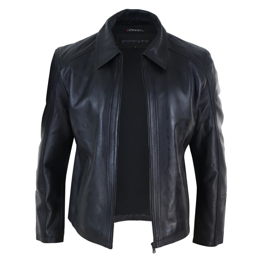 Mens Soft Nappa Leather Jacket-TruClothing