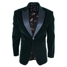 Mens Soft Velvet Ivory Cream 1 Button Dinner Jacket Tuxedo Blazer Smart Casual Fit-TruClothing