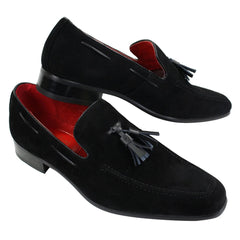 Mens Suede Loafers Driving Shoes Slip On Tassle Design Leather Smart Casual-TruClothing