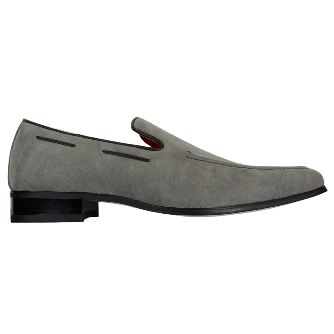 Mens Suede Slip On Loafers Driving Shoes Formal Smart Casual Leather Italian-TruClothing