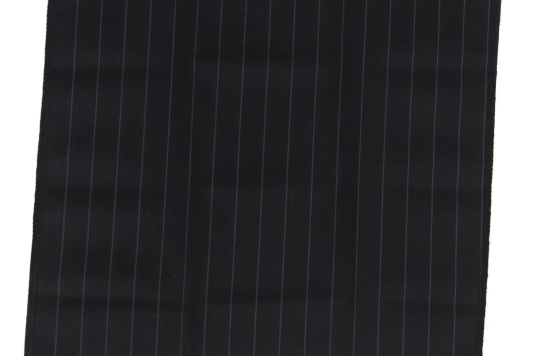 Mens Tie and Hankie Set - Black Stripe STZ42, One Size-TruClothing