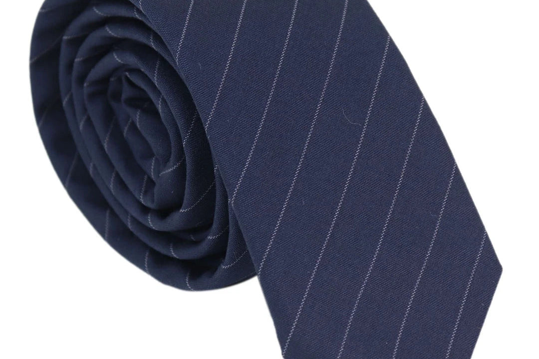 Mens Tie and Hankie Set - Navy Stripe STZ41, One Size-TruClothing