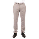 Mens Trousers Tweed Check Vintage Retro Peaky Tailored Fit 1920s Cream Beige-TruClothing