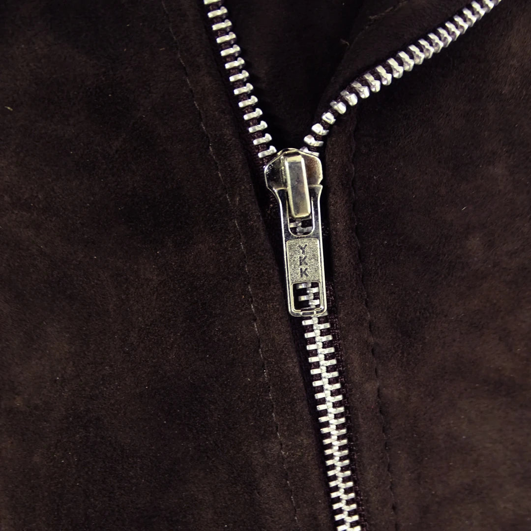 Men's Vintage Cross-Zip Brando Suede Jacket-TruClothing