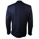 Mens Violet Herringbone Tweed Vintage Slim Fit Blazer Jacket Black Trim Smart Casual-TruClothing