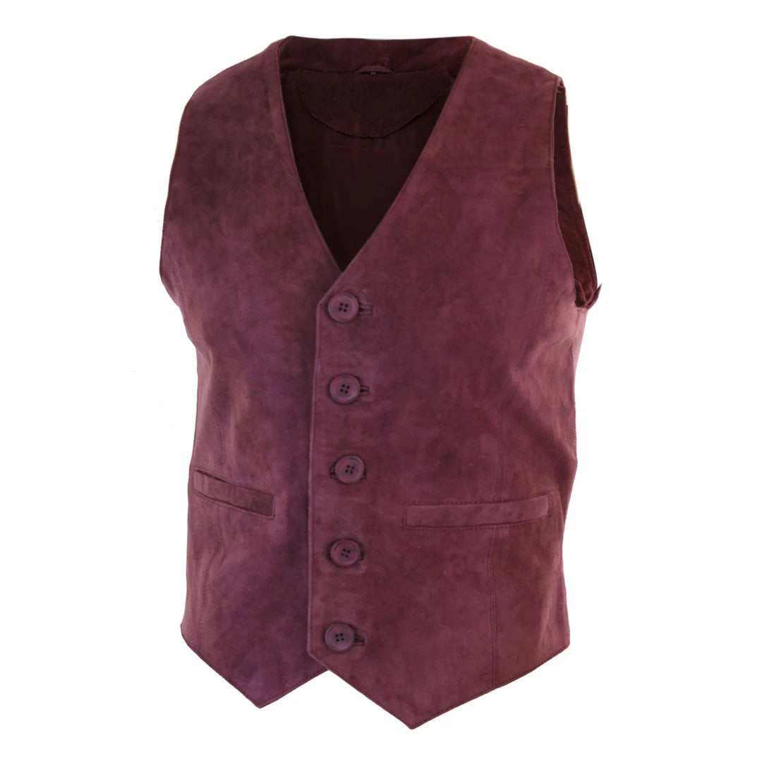 Mens 2025 suede waistcoat
