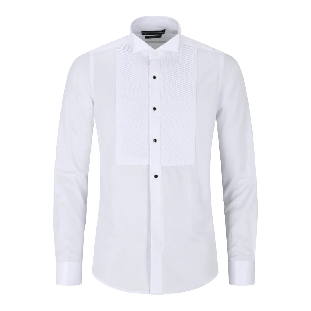 Men s White Shirt Double Cuff Cotton TruClothing