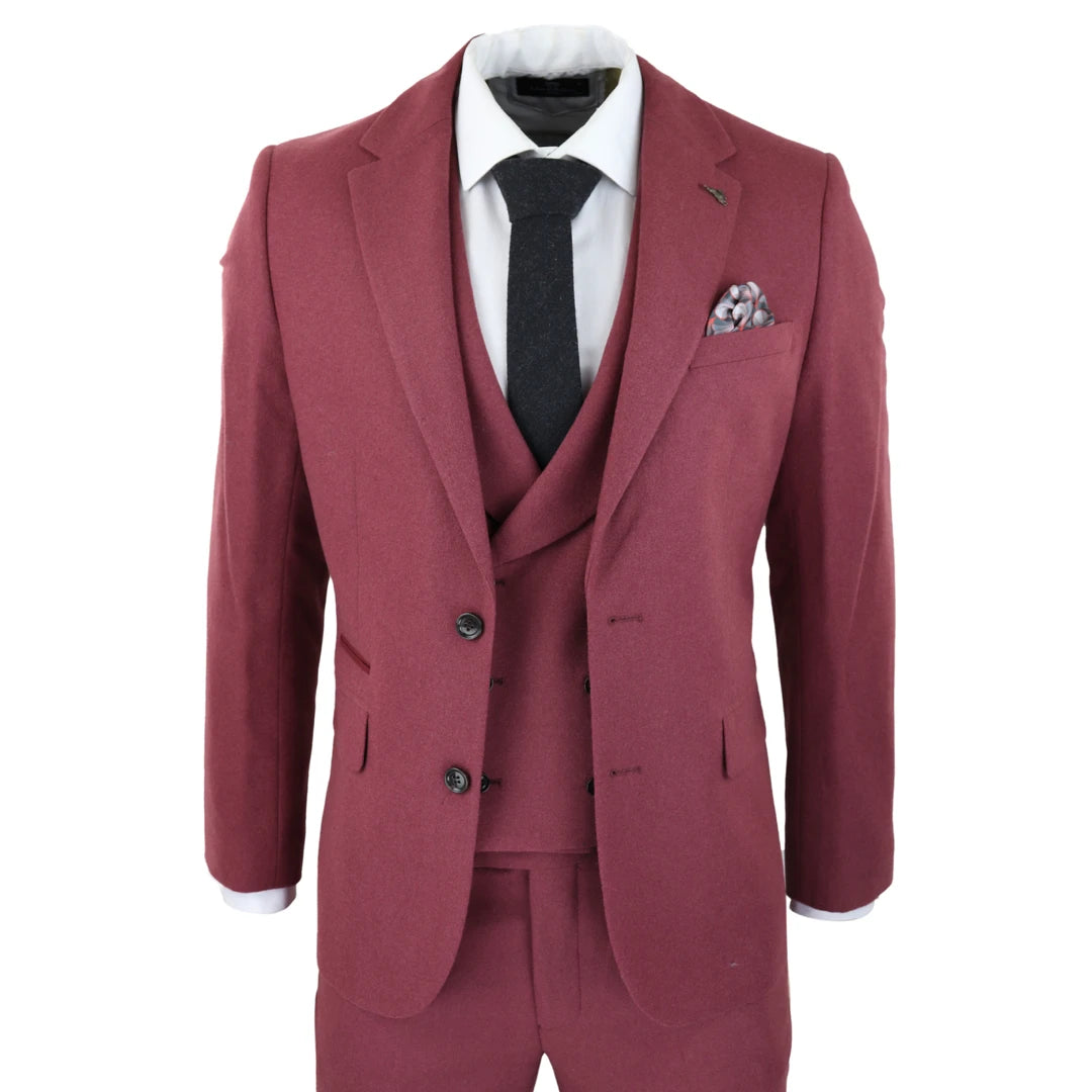 Traje de hombre rojo vino hotsell