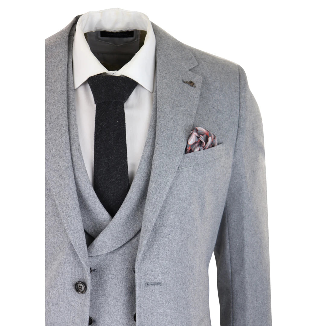 Three piece suit 2025 with double breasted waistcoat
