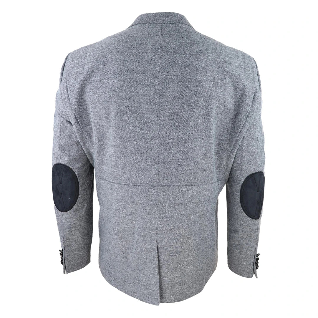 Men s Wool Tweed Shooting Jacket Hunting GreyTruClothing