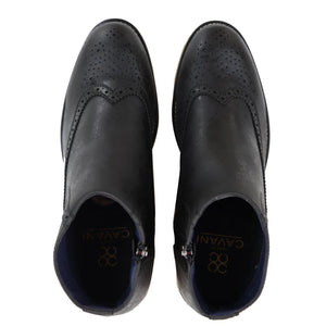 Mens Zip-Up Brogue Boots-TruClothing