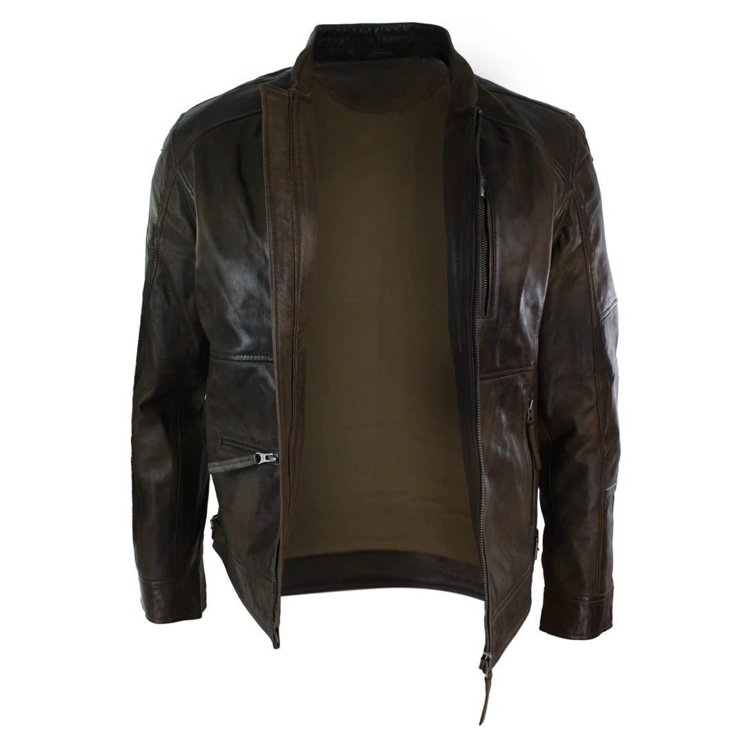 Mens smart 2025 leather jackets