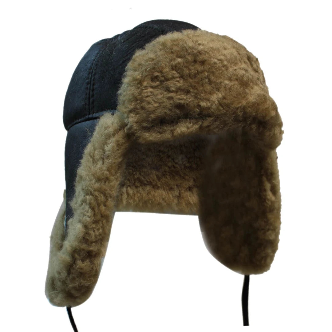 Real fur discount aviator hat